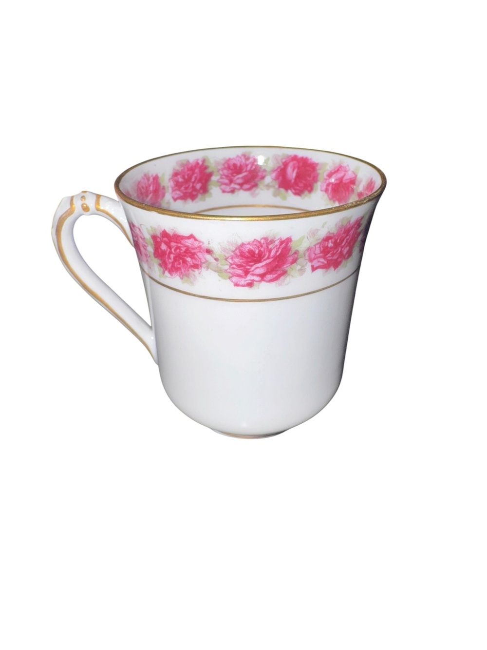 Antique Haviland & Co Limoges Pink Rose Gold Trim Teacup France